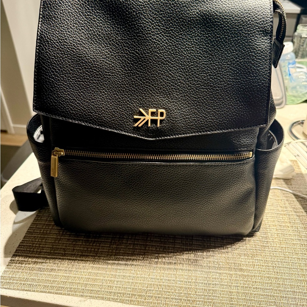 Freshly Picked Black Leather Backpack